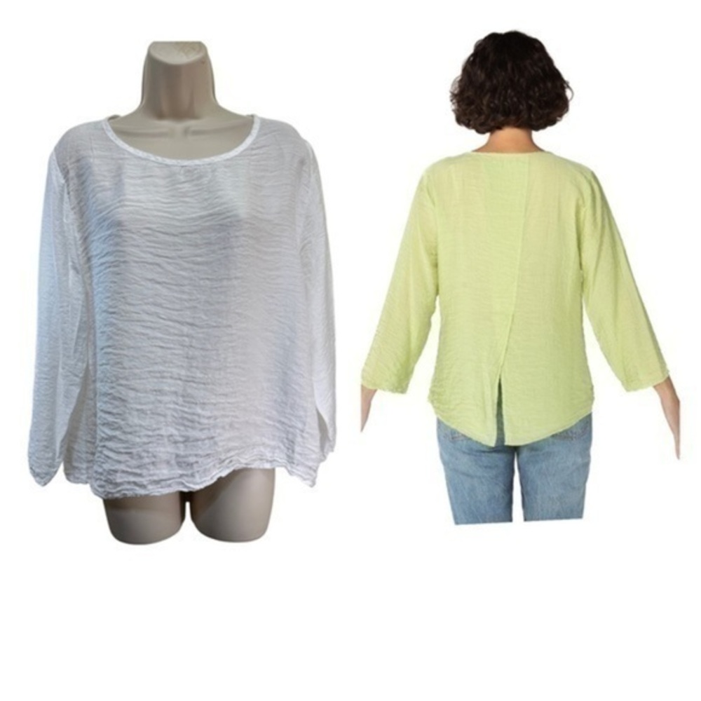 Cut Loose Rayon Parachute Split Back Top